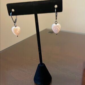 Elegant Heart-Shaped Pearl Earrings